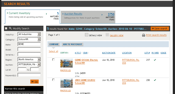 Review your search results