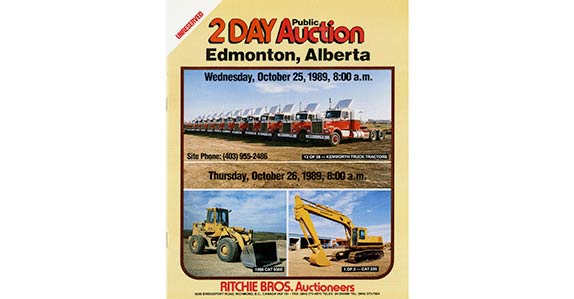Auction brochure for historic Ritchie Bros. auction Auction brochure for historic Ritchie Bros. auction