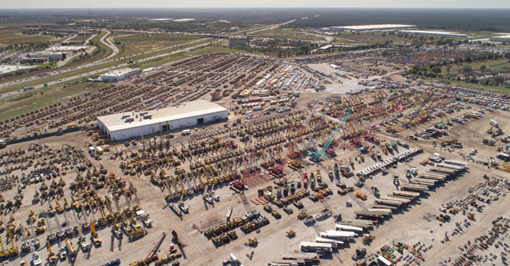 drone view of an auction site drone view of an auction site