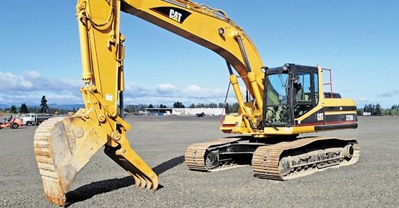 Caterpillar excavator being sold with no minimum bids or reserve prices