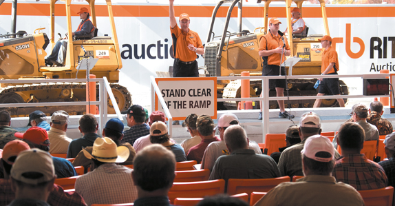 An auction in full swing